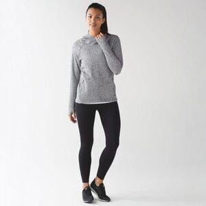 LULULEMON READY TO RULU HOODIE IN SPRAY JACQUARD BLACK WHITE SIZE 6